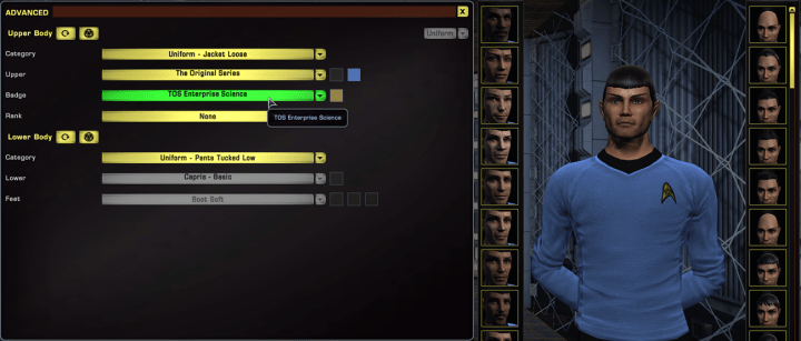 Badge option selector